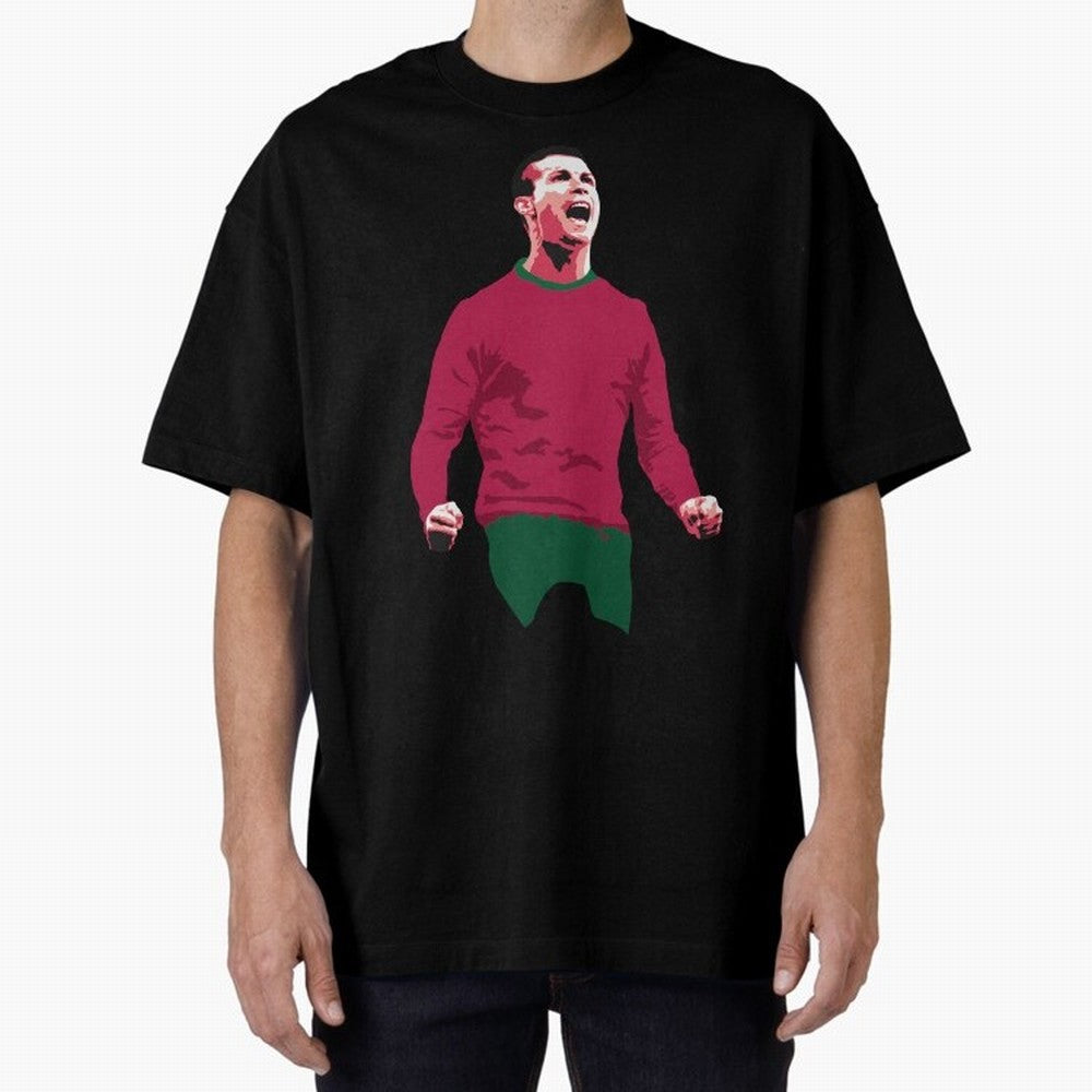 Ronaldo Oversized T-Shirt Celebrate Unforgettable Nights in Global Football Passion for FIFA World Cup 2026, Capturing Neymar, Haaland and Cristiano Ronaldo, Spain and Netherlands, Football Festival Excitement, Trophy Ambitions, Country Rivalries