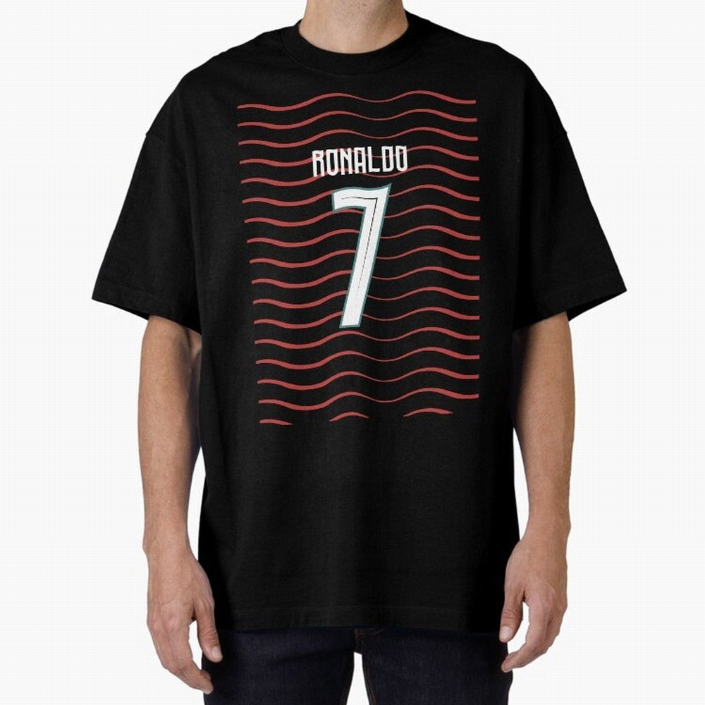 Cristiano Ronaldo Portugal Jersey 2026 World cup Oversized T-Shirt Showcase FIFA World Cup 2026 Group Stage Built around CR7 and Messi, Spain Energy, Goal Celebration Energy, Supporter Heritage, Football Icons and Worldwide Tournament Joy; Created