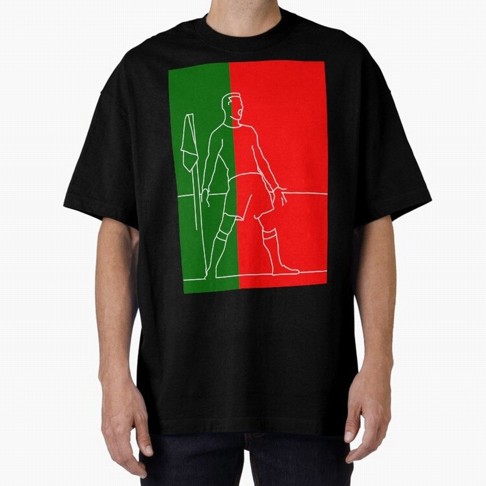 Siuuu! (color) Oversized T-Shirt Celebrate Rivalries and Pride in Match Day Hype around FIFA World Cup 2026, Cristiano Ronaldo, France and Portugal, Game Day Rituals, Football Legends, Country Pride and the Road to the Final; Ideal for Fans Who