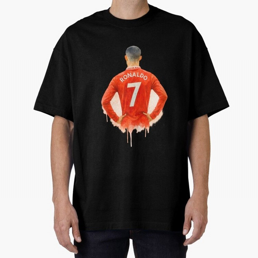 CR7 Cristiano Ronaldo potrait art a powerful moment artwork Oversized T-Shirt Experience FIFA World Cup 2026 USA Canada Mexico Built around Messi, CR7 and Mbappe, England, France and Netherlands Energy, Championship Spirit, Famous Goals, Roaring