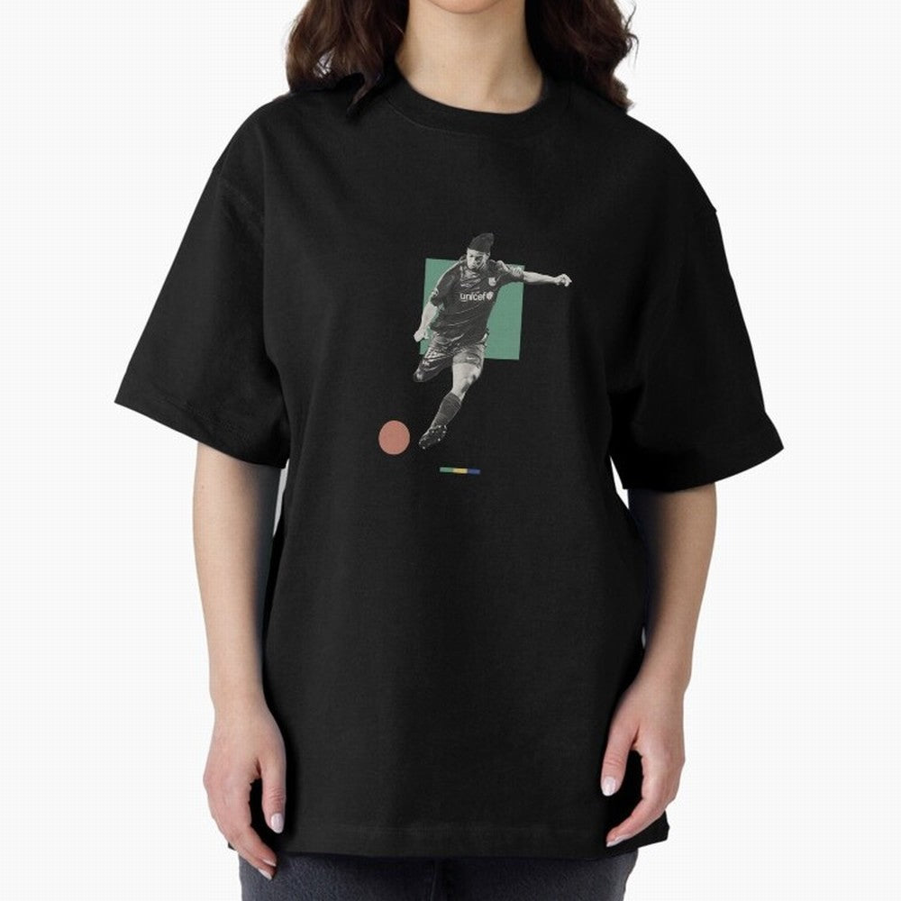 Ronaldinho Minimalist Oversized T-Shirt Fuel Your Fan Pride for FIFA World Cup 2026 USA Canada Mexico Highlighting Neymar, Haaland and Cristiano Ronaldo, Spain Energy, Stadium Memories, Football Loyalty, International Chants and Championship