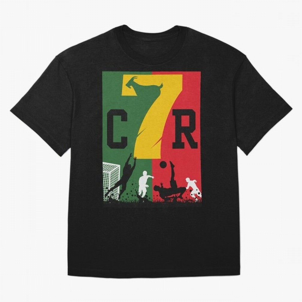 Portugal The Goat CR 7 World Cup 2026 Oversized T-Shirt Celebrate Football Heritage in FIFA World Cup 2026 USA Canada Mexico for Fans of Messi, Neymar and Mbappe and Argentina, Bringing Soccer Culture, Superstar Moments, National Team Dreams and