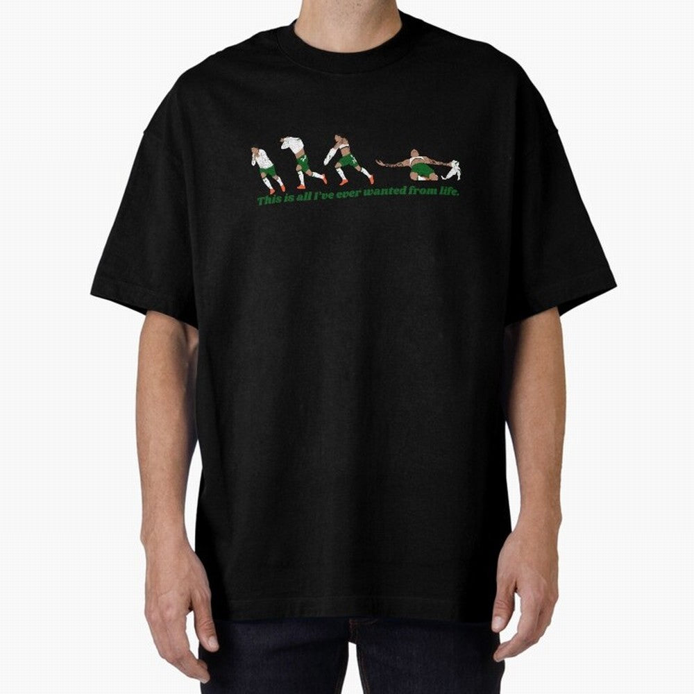 Troy Parrott Ireland Hat Trick Goal Celebration Minimalist Oversized T-Shirt Celebrate Football Heritage in the FIFA World Cup 2026 Journey through Mbappe Highlights, Spain and Netherlands Pride, Football History, Final Match Energy, Crowd Noise