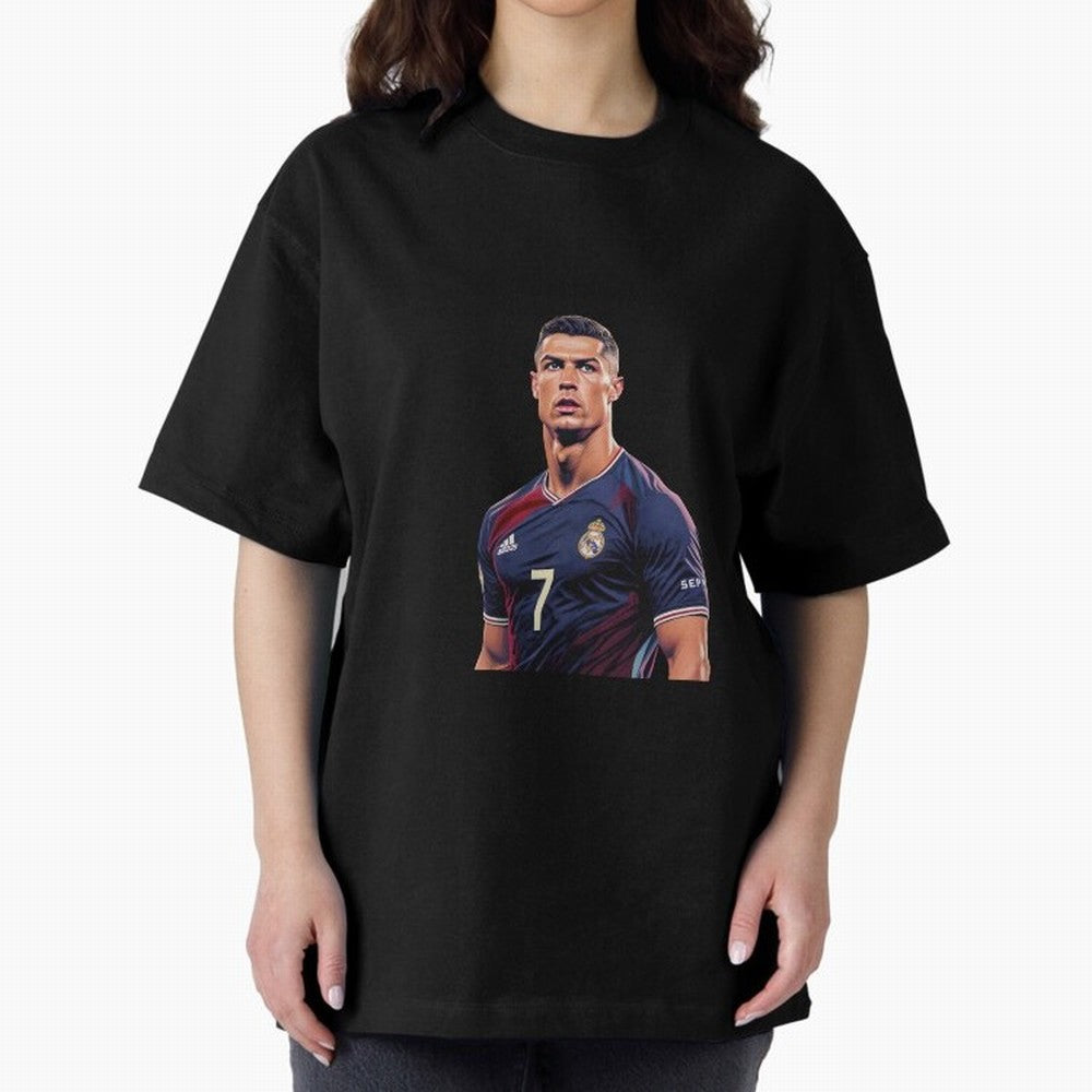 CR7 Siuuu Oversized T-Shirt Celebrate the Biggest Stage of FIFA World Cup 2026 Group Stage Built around Messi and Cristiano Ronaldo, Brazil Energy, Fan Favorite Moments, National Team Passion, Big Match Drama and Soccer History; Ideal for Football