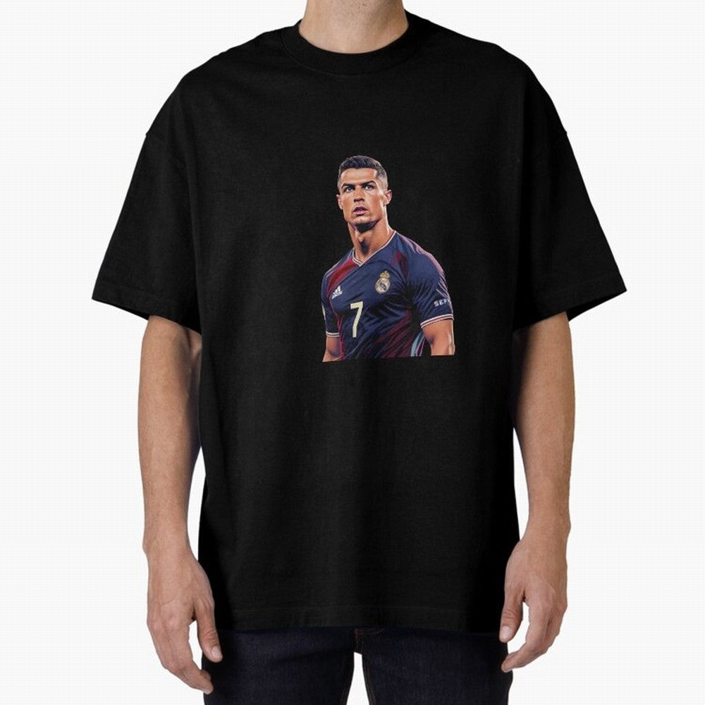 CR7 Siuuu Oversized T-Shirt Celebrate the Biggest Stage of FIFA World Cup 2026 Group Stage Built around Messi and Cristiano Ronaldo, Brazil Energy, Fan Favorite Moments, National Team Passion, Big Match Drama and Soccer History; Ideal for Football