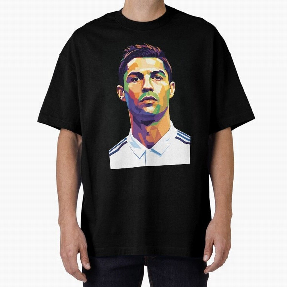 Cristiano Ronaldo Wpap Art Oversized T-Shirt Live for the Drama of FIFA World Cup 2026 Group Stage Spirit, Made for Argentina, France and Brazil, Cristiano Ronaldo, Haaland and CR7, Goal Celebration Energy, Supporter Heritage, Football Icons and