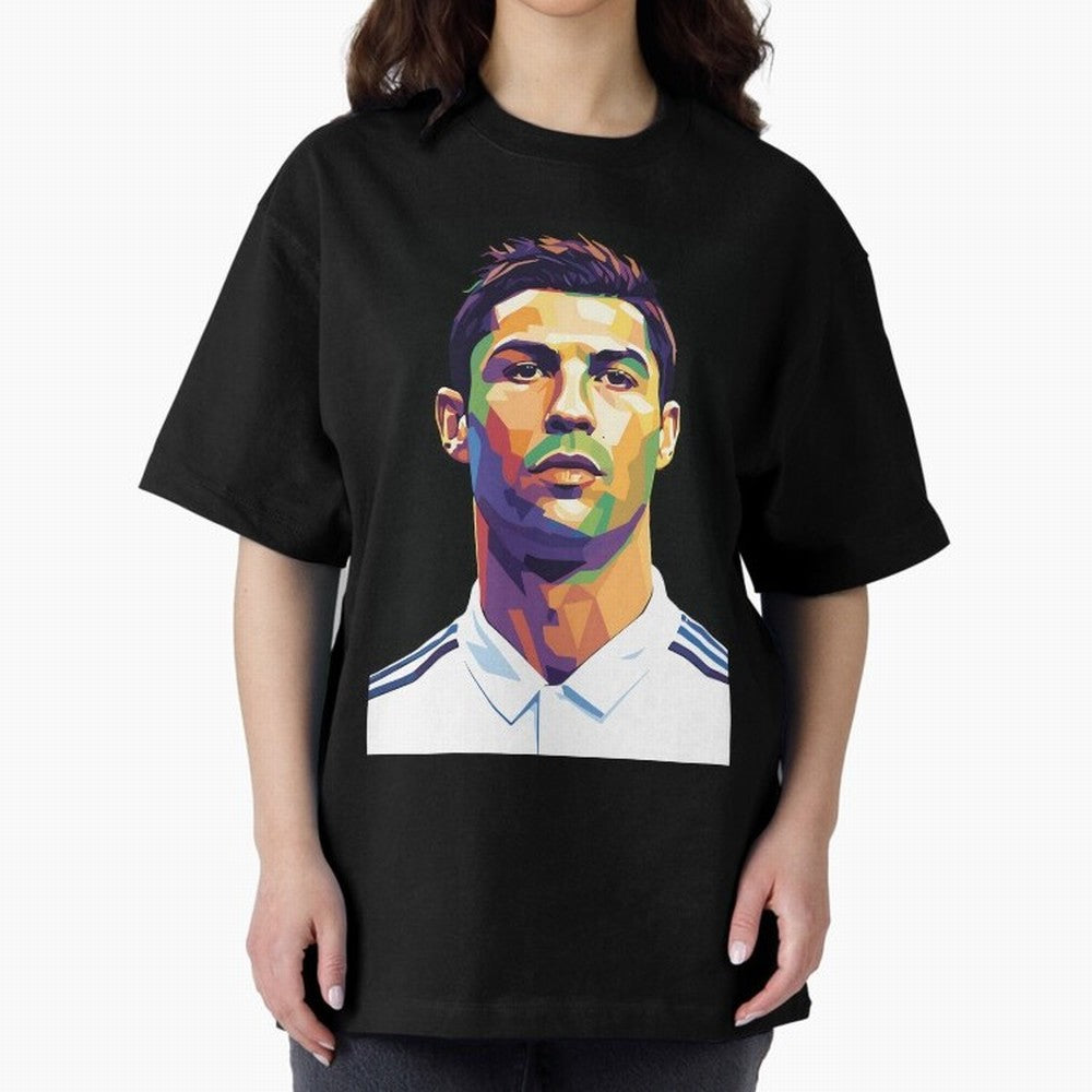 Cristiano Ronaldo Wpap Art Oversized T-Shirt Live for the Drama of FIFA World Cup 2026 Group Stage Spirit, Made for Argentina, France and Brazil, Cristiano Ronaldo, Haaland and CR7, Goal Celebration Energy, Supporter Heritage, Football Icons and