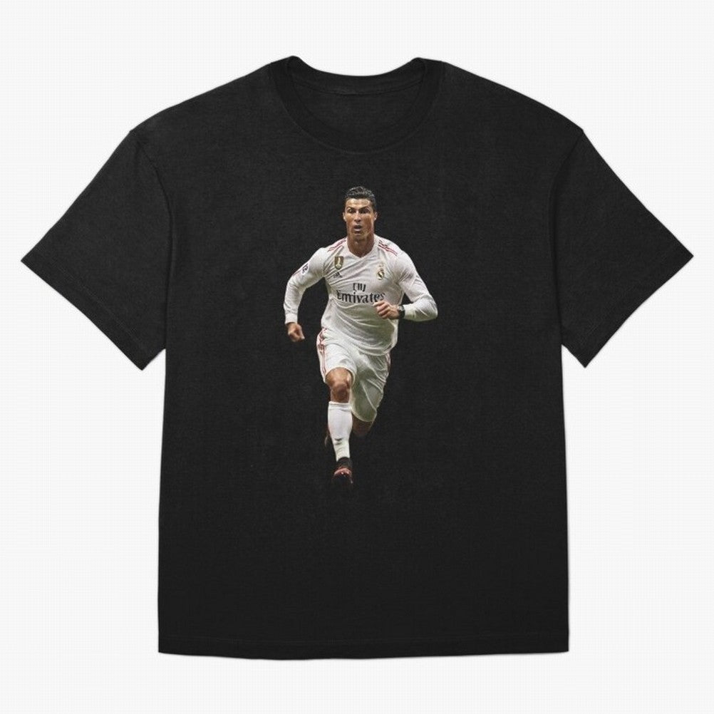 Cristiano Ronaldo runner Oversized T-Shirt Celebrate Football Heritage in FIFA World Cup 2026 for Fans of Messi, Neymar and Mbappe and Argentina, Bringing Worldwide Fan Energy, Dramatic Goals, Stadium Lights and Championship Celebrations; Perfect