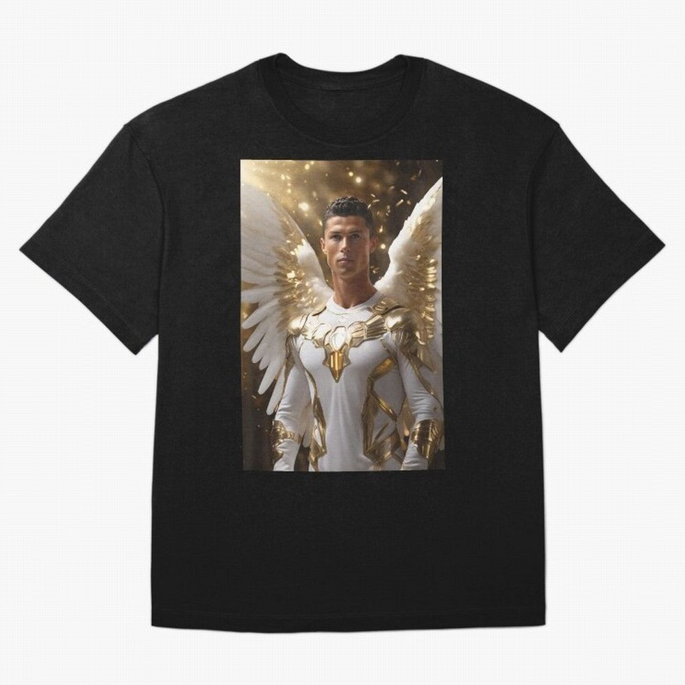 Cristiano Ronaldo angel 1 Oversized T-Shirt Represent the Passion of Global Football Passion for FIFA World Cup 2026 USA Canada Mexico, Capturing Neymar, Haaland and Cristiano Ronaldo, England, France and Netherlands, Goal Celebration Energy,