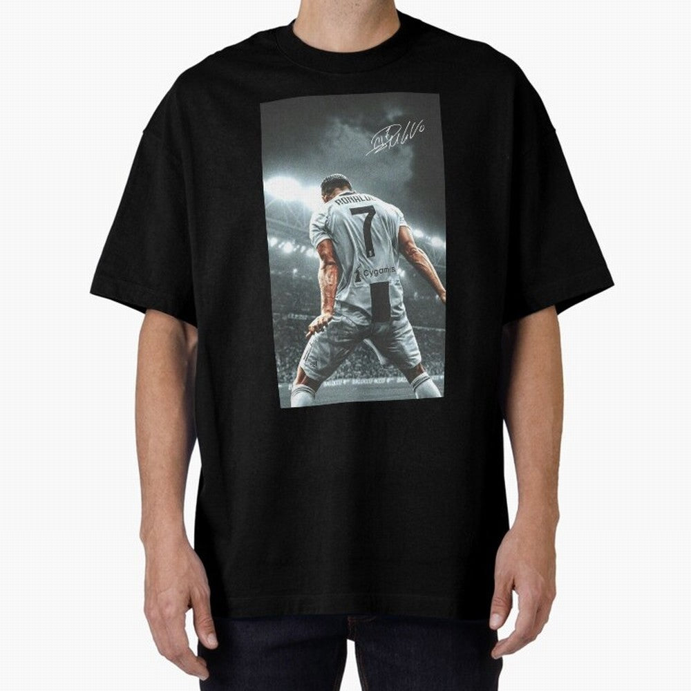 Cristiano Ronaldo Celebration Oversized T-Shirt Show Match Day Excitement for FIFA World Cup 2026 Connected to Neymar, Argentina Energy, Global Supporter Spirit, Legendary Goals, National Colors and Tournament Celebration; Made for Die Hard