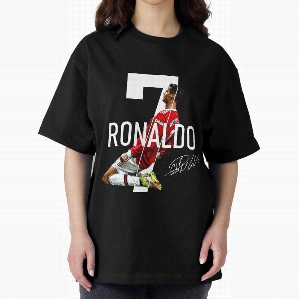 Cristiano Ronaldo - CR7 Oversized T-Shirt Create the FIFA World Cup 2026 Journey through Haaland Highlights, England and Germany Pride, Soccer Culture, Superstar Moments, National Team Dreams and Competitive Fire; Made for Die Hard Supporters,