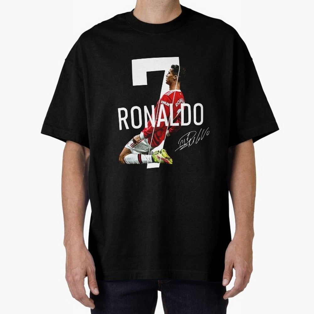 Cristiano Ronaldo - CR7 Oversized T-Shirt Create the FIFA World Cup 2026 Journey through Haaland Highlights, England and Germany Pride, Soccer Culture, Superstar Moments, National Team Dreams and Competitive Fire; Made for Die Hard Supporters,