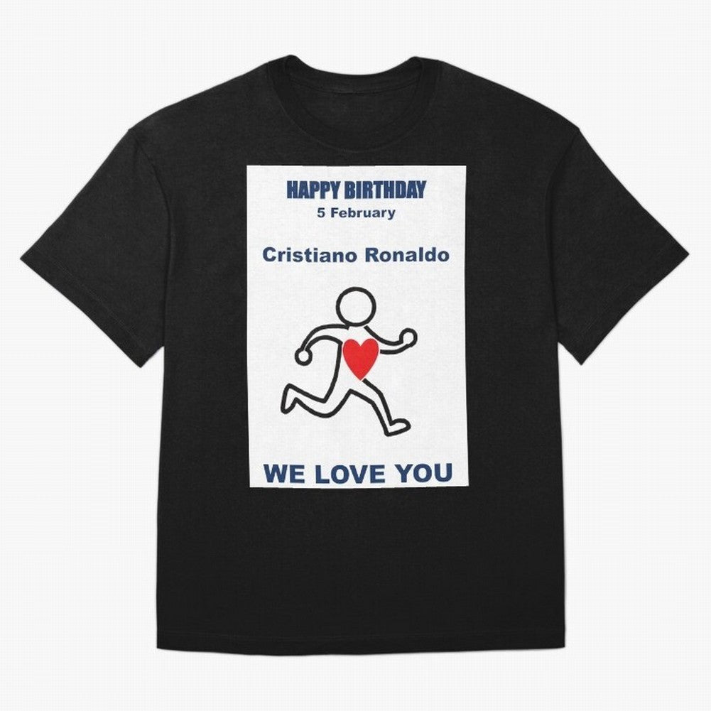 Tribute to Cristiano Ronaldo ¡ª 5 February Oversized T-Shirt Stand Out with Spirit from FIFA World Cup 2026 Group Stage for Fans of Cristiano Ronaldo, Haaland and CR7 and France and Portugal, Bringing Goal Celebration Energy, Supporter Heritage,