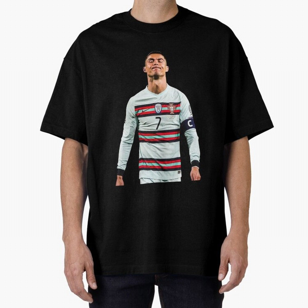 Cristiano Ronaldo Design Oversized T-Shirt Bring Supporter Culture to Global Football Passion for FIFA World Cup 2026, Celebrating Messi, Neymar and Mbappe, Portugal, Spain and Germany, Football Passion, Legendary Performances, Festival Vibes and