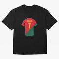 Ronaldo Portugal Jersey Oversized T-Shirt Celebrate the Road through Match Day Hype around FIFA World Cup 2026, CR7, Spain and Netherlands, Stadium Chants, National Pride, Trophy Dreams and Unforgettable Football Memories; Perfect for Supporters