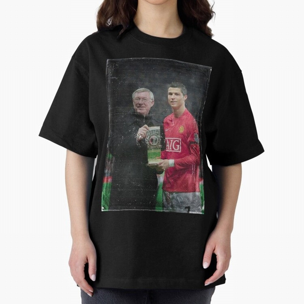 Cristiano Ronaldo and Sir Alex Ferguson Oversized T-Shirt Feel the Roar of the FIFA World Cup 2026 Group Stage Journey through CR7 Highlights, Brazil, Portugal and Argentina Pride, Match Day Excitement, Supporter Culture, Golden Goals and Global
