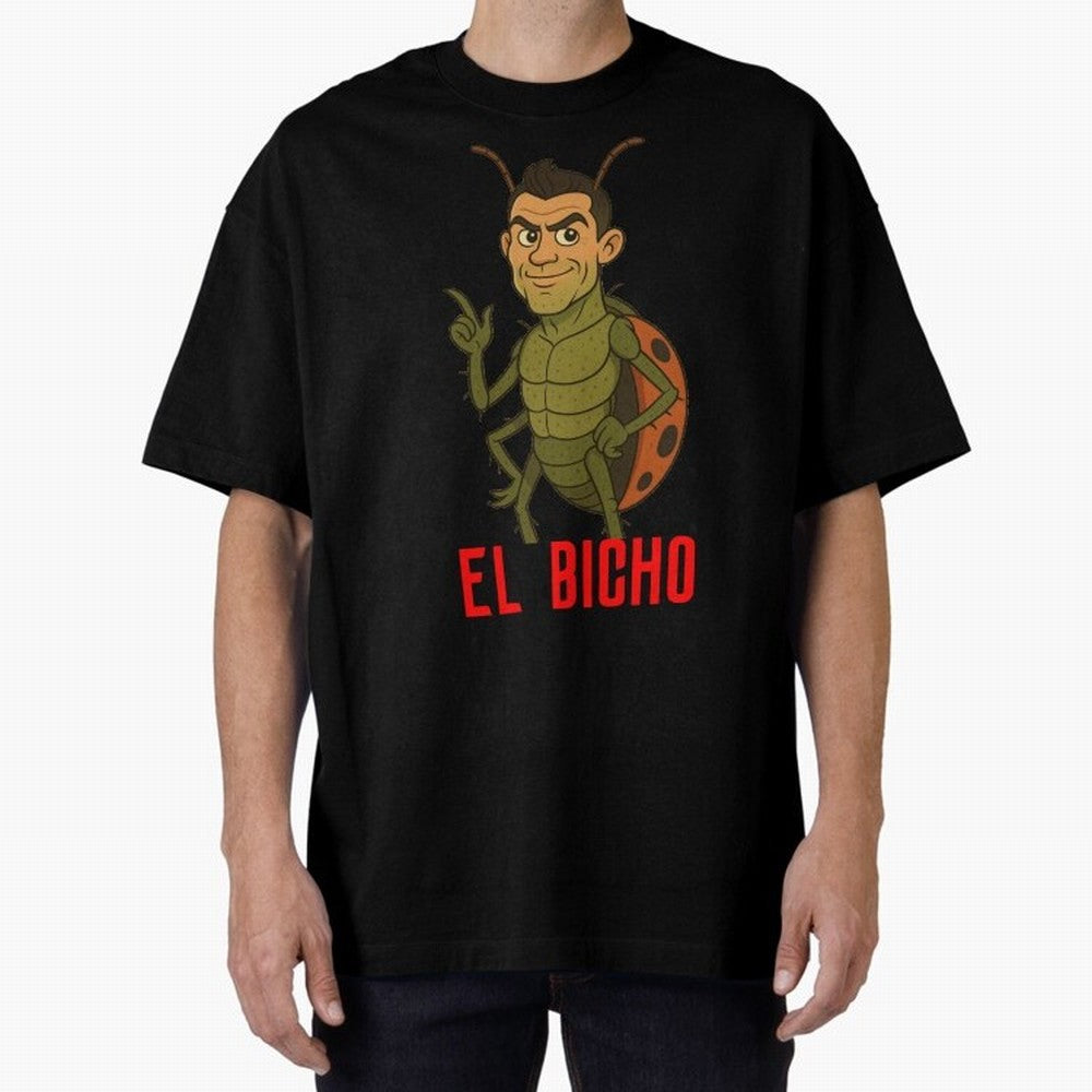 Ronaldo - El Bicho Oversized T-Shirt Show Your Love for Match Day Hype around FIFA World Cup 2026, Haaland and Mbappe, Brazil, Football History, Final Match Energy, Crowd Noise and Once in a Lifetime Moments; Ideal for Passionate Fans Who Love