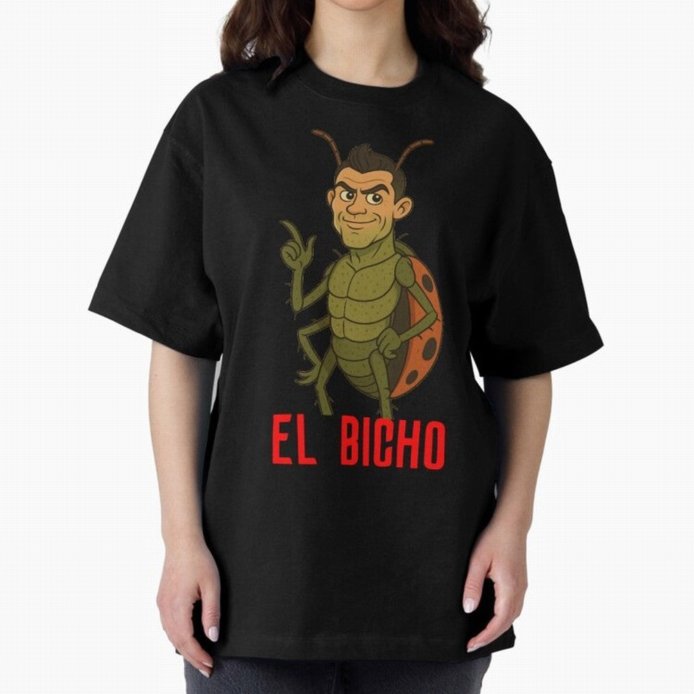 Ronaldo - El Bicho Oversized T-Shirt Show Your Love for Match Day Hype around FIFA World Cup 2026, Haaland and Mbappe, Brazil, Football History, Final Match Energy, Crowd Noise and Once in a Lifetime Moments; Ideal for Passionate Fans Who Love