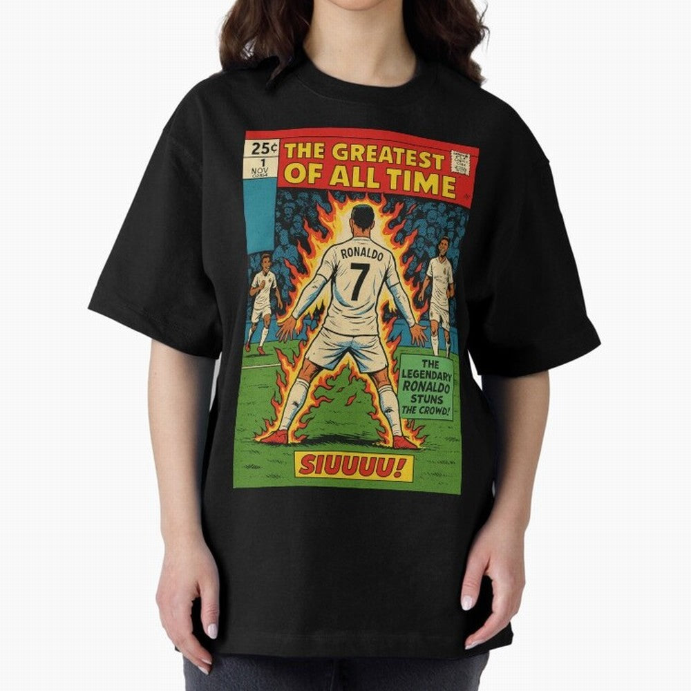 CR7 comic cover Oversized T-Shirt Follow the Final Road of the FIFA World Cup 2026 Group Stage Journey through Neymar Highlights, England Pride, Tournament Hype, Historic Matchups, Family Viewing Parties and Global Sports Pride; Perfect for Fans,