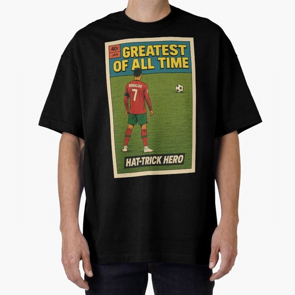 CR7 Comic Oversized T-Shirt Build FIFA World Cup 2026 USA Canada Mexico Spirit, Inspired by Argentina and Brazil, Haaland and Mbappe, Football History, Final Match Energy, Crowd Noise and Once in a Lifetime Moments; Perfect for People Who Love