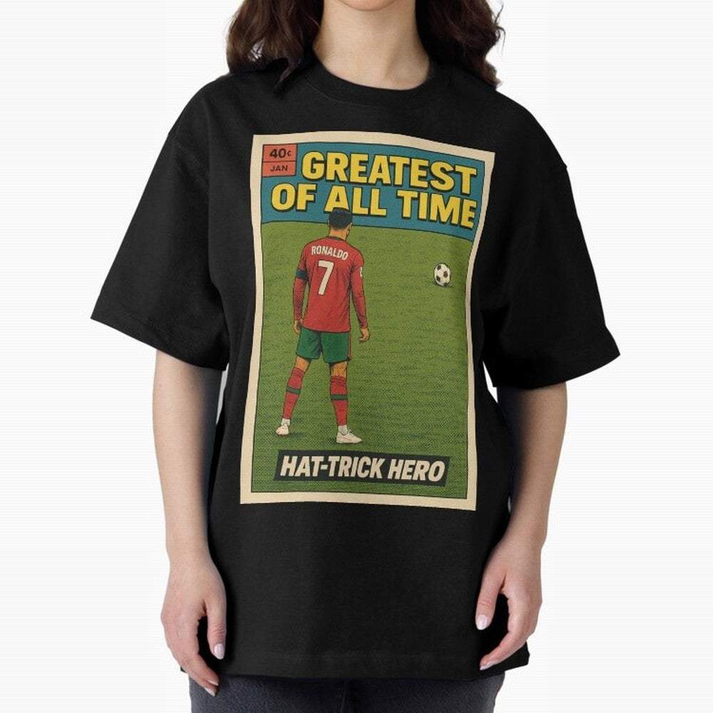 CR7 Comic Oversized T-Shirt Build FIFA World Cup 2026 USA Canada Mexico Spirit, Inspired by Argentina and Brazil, Haaland and Mbappe, Football History, Final Match Energy, Crowd Noise and Once in a Lifetime Moments; Perfect for People Who Love