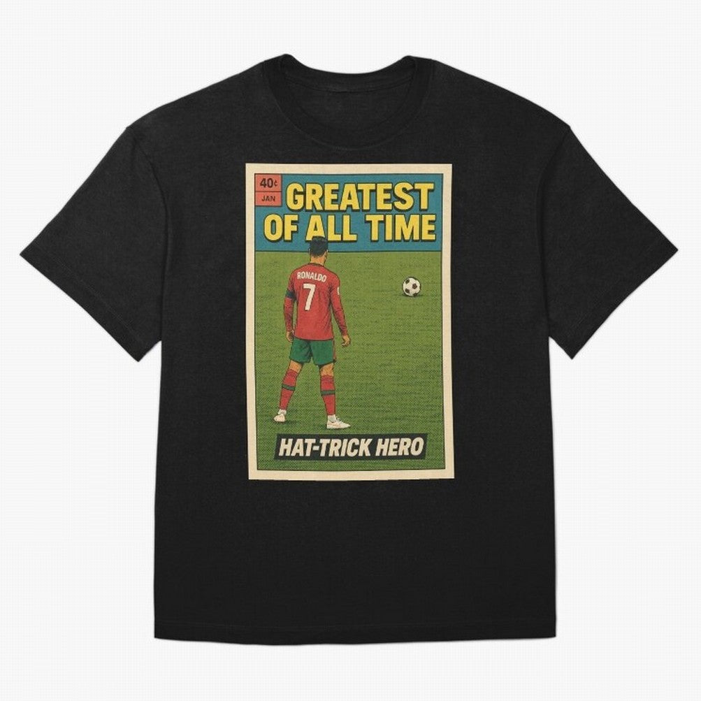 CR7 Comic Oversized T-Shirt Build FIFA World Cup 2026 USA Canada Mexico Spirit, Inspired by Argentina and Brazil, Haaland and Mbappe, Football History, Final Match Energy, Crowd Noise and Once in a Lifetime Moments; Perfect for People Who Love