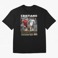 Cristiano Ronaldo Collage Oversized T-Shirt Bring Bold Fan Energy to Match Day Hype around FIFA World Cup 2026 Group Stage, Mbappe and Neymar, England, Match Day Excitement, Supporter Culture, Golden Goals and Global Football Passion; Created for