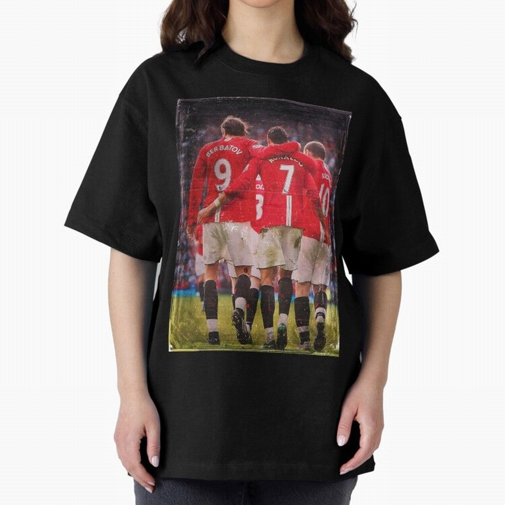 Ronaldo Berbatov Rooney Oversized T-Shirt Represent Fans Who Live for Match Day Hype around FIFA World Cup 2026 Group Stage, Messi, CR7 and Mbappe, Portugal, Spain and Germany, Champion Mindset, Group Stage Buzz, Knockout Tension and Passionate Fan