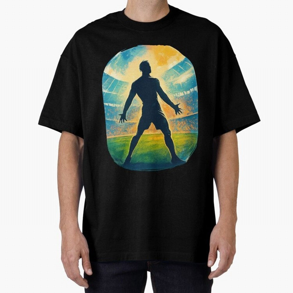 Cristiano Ronaldo CR7 Oversized T-Shirt Live the Energy of Match Day Hype around FIFA World Cup 2026, Mbappe, France, Global Supporter Spirit, Legendary Goals, National Colors and Tournament Celebration; Great for Watch Parties, Sports Bars, Family