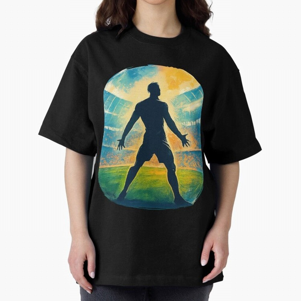 Cristiano Ronaldo CR7 Oversized T-Shirt Live the Energy of Match Day Hype around FIFA World Cup 2026, Mbappe, France, Global Supporter Spirit, Legendary Goals, National Colors and Tournament Celebration; Great for Watch Parties, Sports Bars, Family