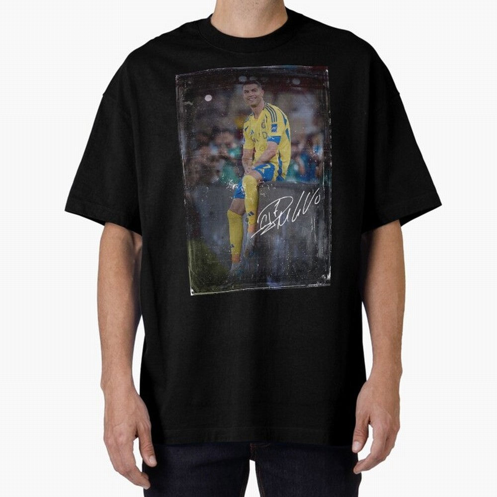 Cristiano Ronaldo Oversized T-Shirt Cheer for FIFA World Cup 2026 USA Canada Mexico Inspired by Messi, CR7 and Mbappe, Brazil, Portugal and Argentina Energy, Football Passion, Legendary Performances, Festival Vibes and Supporter Community; Perfect