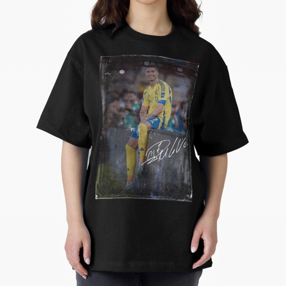 Cristiano Ronaldo Oversized T-Shirt Cheer for FIFA World Cup 2026 USA Canada Mexico Inspired by Messi, CR7 and Mbappe, Brazil, Portugal and Argentina Energy, Football Passion, Legendary Performances, Festival Vibes and Supporter Community; Perfect