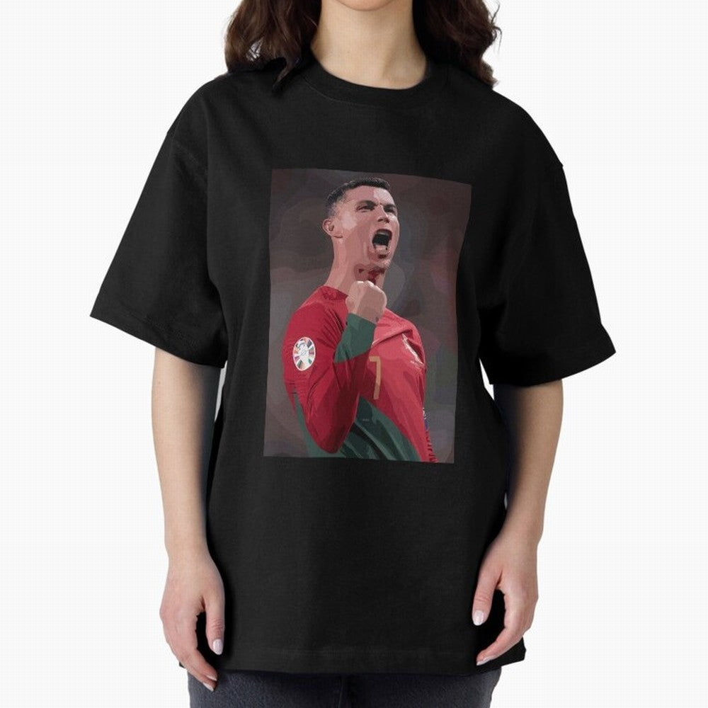 Cristiano Ronaldo Oversized T-Shirt Show Support during the FIFA World Cup 2026 USA Canada Mexico Journey through Haaland Highlights, Portugal, Spain and Germany Pride, Stadium Chants, National Pride, Trophy Dreams and Unforgettable Football