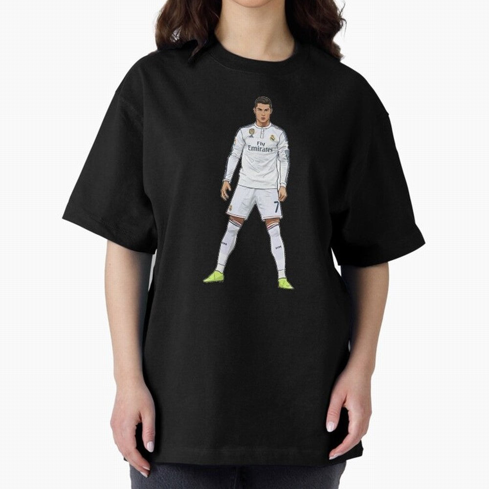 Cristiano Ronaldo at Madrid | Football Legend Oversized T-Shirt Wear the Spirit of Global Football Passion for FIFA World Cup 2026 Group Stage, Made for Messi, Germany, Tournament Hype, Historic Matchups, Family Viewing Parties and Global Sports