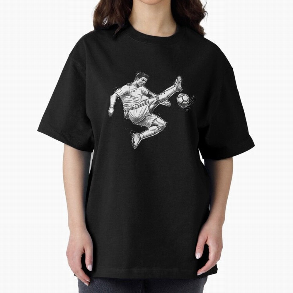 The King: Cristiano Ronaldo Oversized T-Shirt Relive Global Football Passion for FIFA World Cup 2026 Group Stage, Made for Neymar, Haaland and Cristiano Ronaldo, England and Germany, Game Day Rituals, Football Legends, Country Pride and the Road to
