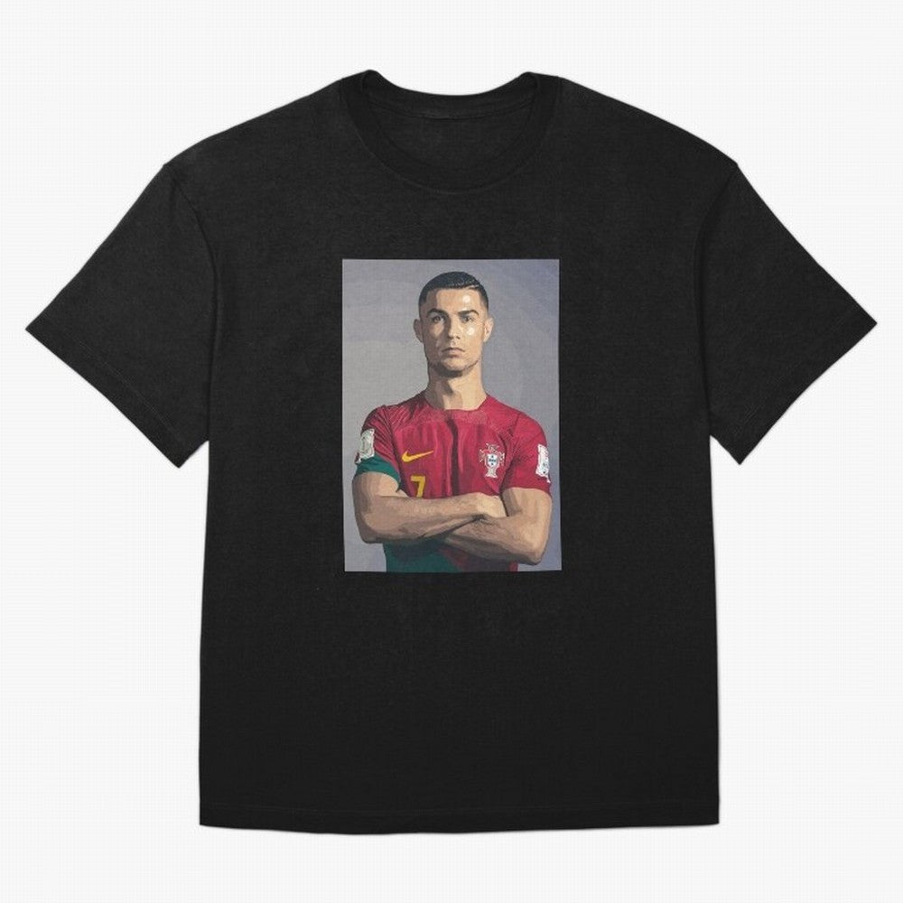 Cristiano Ronaldo Oversized T-Shirt Bring Retro Soccer Energy to FIFA World Cup 2026 USA Canada Mexico Spirit, Connected to Netherlands, CR7 and Messi, Championship Spirit, Famous Goals, Roaring Crowds and International Football Unity; Made for