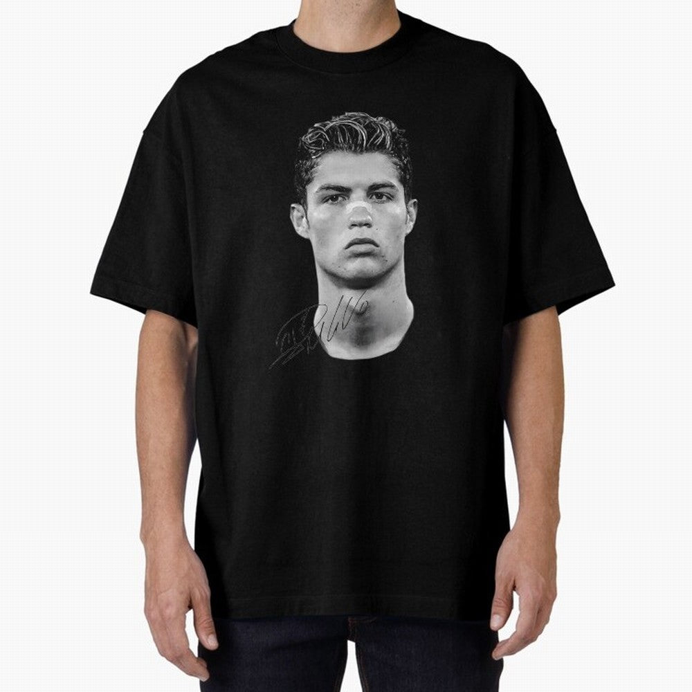 Cr7 - Streetwear Clothing Oversized T-Shirt Cheer for Global Football Passion for FIFA World Cup 2026 USA Canada Mexico, Centered on Messi, Neymar and Mbappe, Brazil, Portugal and Argentina, Retro Football Energy, Iconic Rivalries, Trophy Chase