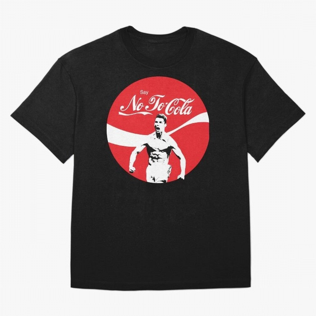 Cristiano Ronaldo Say No To Cola Oversized T-Shirt Embrace Global Football Passion for FIFA World Cup 2026 Group Stage, Made for Haaland and Mbappe, Spain, Supporter Pride, Iconic Celebrations, Legendary Names and Global Match Day Energy; Ideal for