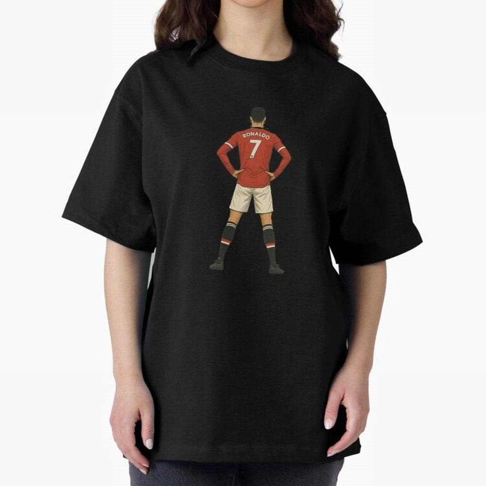 Ronaldo Oversized T-Shirt Spotlight FIFA World Cup 2026 Spirit, Filled with Spain and Netherlands, CR7 and Messi, Championship Spirit, Famous Goals, Roaring Crowds and International Football Unity; Great for Supporters Who Love Legendary Players,