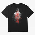Abstract Football Player Portrait Retro Poster Art For Men, Gift For Soccer Fans Oversized T-Shirt Share the Excitement of the FIFA World Cup 2026 Group Stage Journey through CR7 Highlights, England Pride, Football History, Final Match Energy,