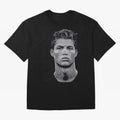 Retro Football Legend Portrait Illustration For Men And Gift For Soccer Fans Oversized T-Shirt Bring Match Day Fire to FIFA World Cup 2026 Filled with Haaland and Mbappe, England, France and Netherlands Energy, Sports Nostalgia, International