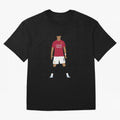 Cristiano Ronaldo Iconic Stance Fan Art Oversized T-Shirt Mark FIFA World Cup 2026 for Fans of Messi, Neymar and Mbappe and Spain and Netherlands, Bringing Global Supporter Spirit, Legendary Goals, National Colors and Tournament Celebration;