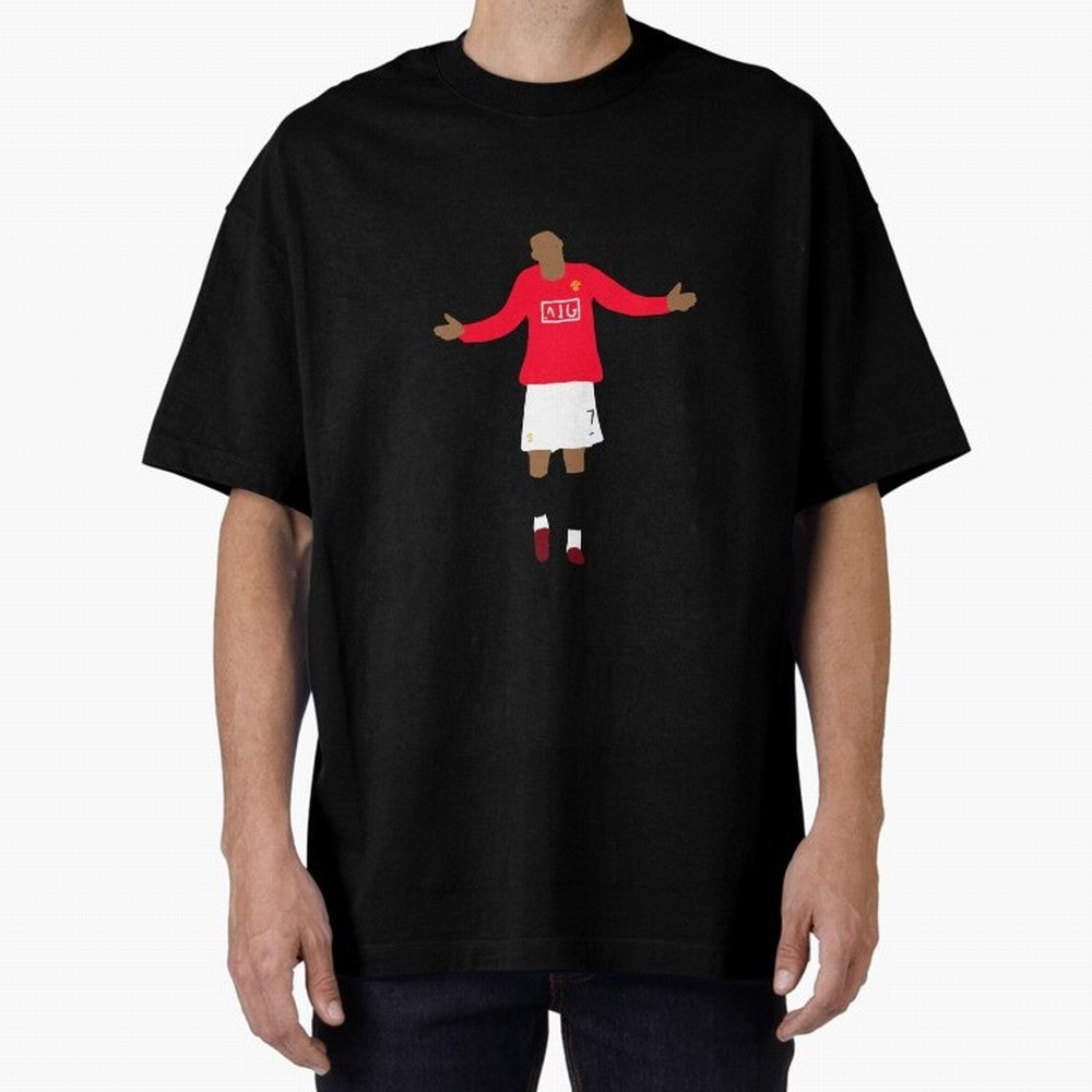 Cristiano Ronaldo Goal Celebration Illustration Oversized T-Shirt Carry the FIFA World Cup 2026 Group Stage Journey through Neymar, Haaland and Cristiano Ronaldo Highlights, France Pride, Goal Celebration Energy, Supporter Heritage, Football Icons