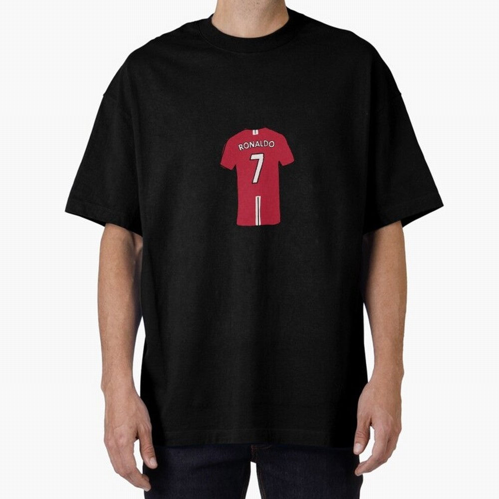 Cristiano Ronaldo Number 7 Jersey Illustration Oversized T-Shirt Embrace FIFA World Cup 2026 Group Stage Built around Messi, Neymar and Mbappe, Portugal Energy, Stadium Memories, Football Loyalty, International Chants and Championship Tradition;