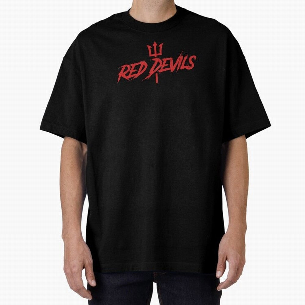 Red Devils Oversized T-Shirt Show Your Stadium Side during FIFA World Cup 2026 for Fans of Haaland and Argentina and Brazil, Bringing Worldwide Fan Energy, Dramatic Goals, Stadium Lights and Championship Celebrations; Ideal for Passionate Fans Who