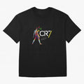 Cr7 Cristiano Ronaldo Signature Classic Oversized T-Shirt Carry the Dream of FIFA World Cup 2026 Group Stage Spirit, with Germany, Neymar, Championship Spirit, Famous Goals, Roaring Crowds and International Football Unity; Ideal for Football Dads,