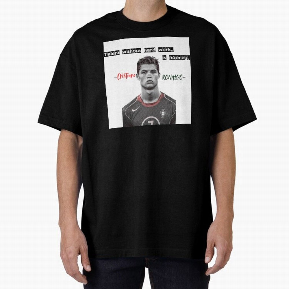 Cristiano Ronaldo - Dedication | NextLevel Motivation white Oversized T-Shirt Bring FIFA World Cup 2026 Built around Neymar, Haaland and Cristiano Ronaldo, Portugal Energy, Supporter Pride, Iconic Celebrations, Legendary Names and Global Match Day