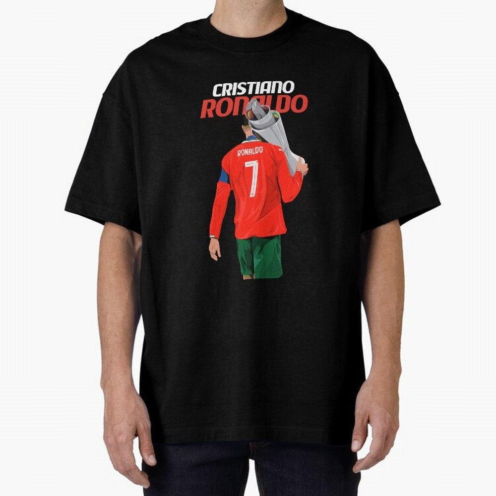 Cristiano Ronaldo Win Oversized T-Shirt Turn Up for Match Day Hype around FIFA World Cup 2026, Messi, Argentina, France and Brazil, Stadium Memories, Football Loyalty, International Chants and Championship Tradition; Great for Watch Parties, Sports