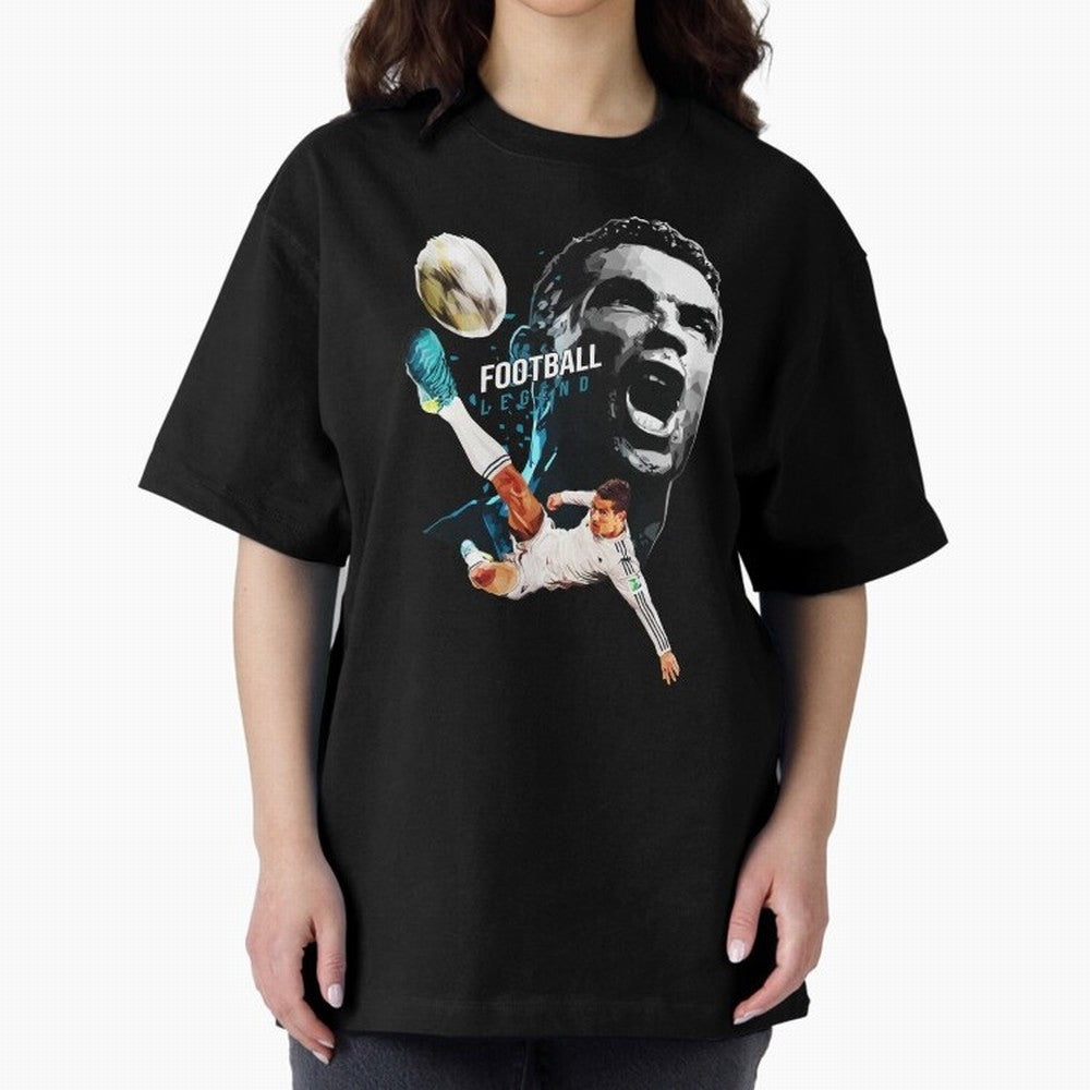 Cristiano Ronaldo Oversized T-Shirt Join Global Football Passion for FIFA World Cup 2026 USA Canada Mexico, with Mbappe, England, France and Netherlands, Football Passion, Legendary Performances, Festival Vibes and Supporter Community; Made for