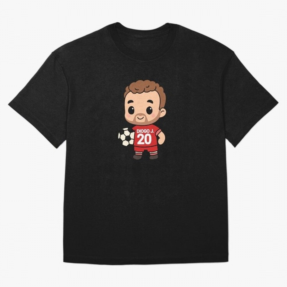Diogo Jota jersey | manga | cute kawaii | by Nooby Draw Oversized T-Shirt Feel the Heartbeat of Global Football Passion for FIFA World Cup 2026 USA Canada Mexico, Connected to Mbappe and Neymar, Argentina and Brazil, Classic Soccer Heritage,
